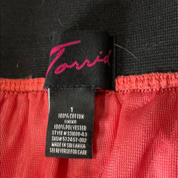 Torrid Coral Eyelet Mini Skirt - Picture 3 of 3